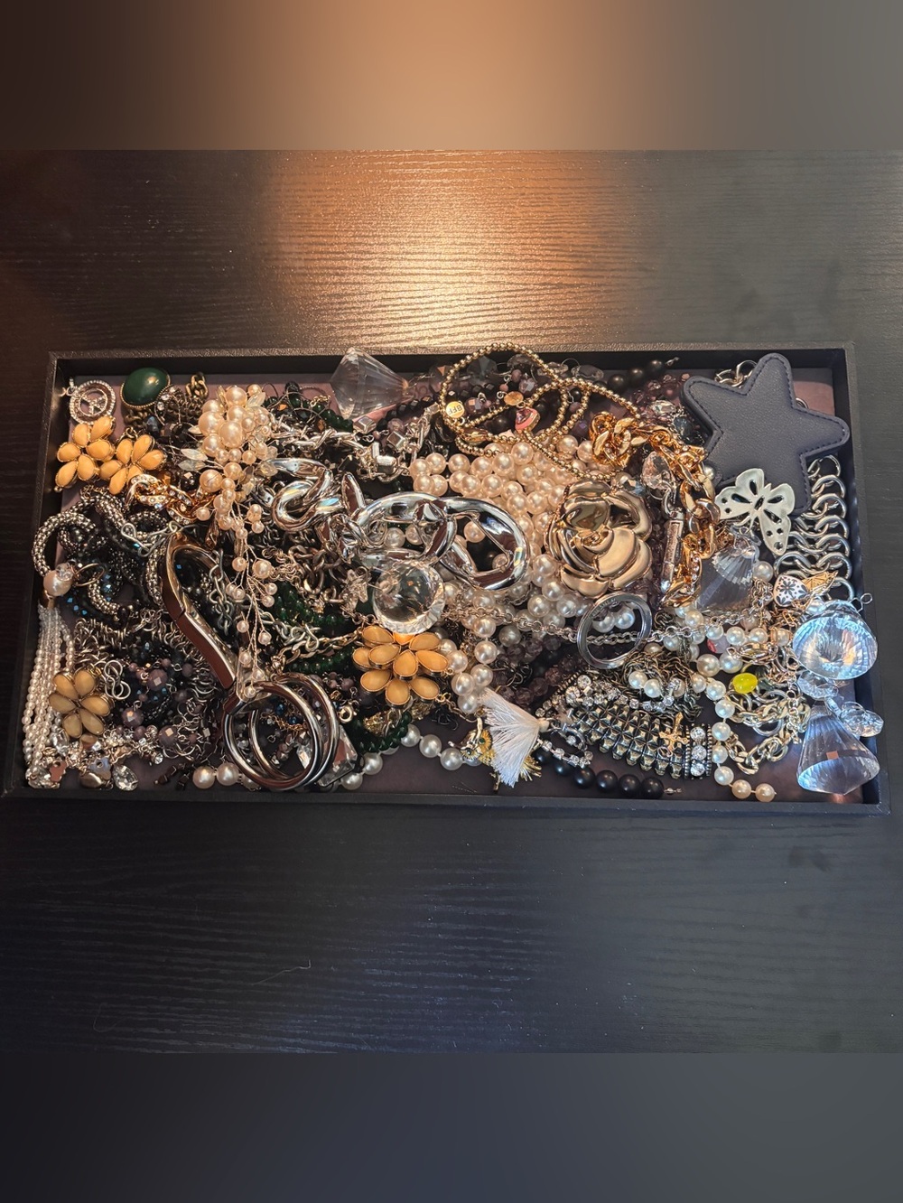 4lbs. Jewelry Lot. Gold, Silver, Pearl, Chains, Pendants & Beads. #jewelrymaking - Picture 3 of 4